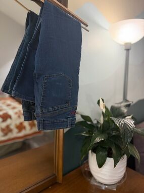 Men's Dark Blue Denim Jeans - Straight Leg